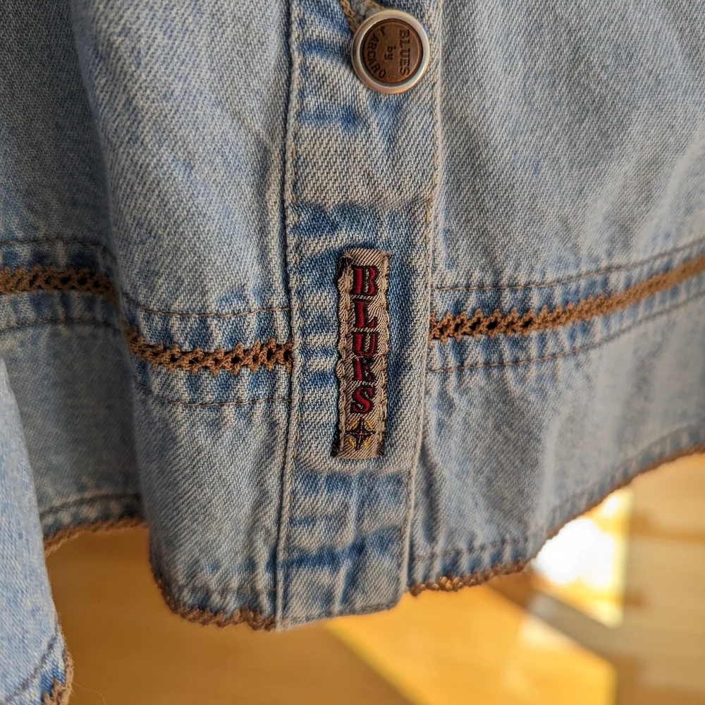 🌿 Vintage - Light blue denim skirt - Picture 4 of 5